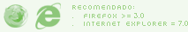Browsers recomendados para utilização da aplicação Browsers recomendados para utilização da aplicação